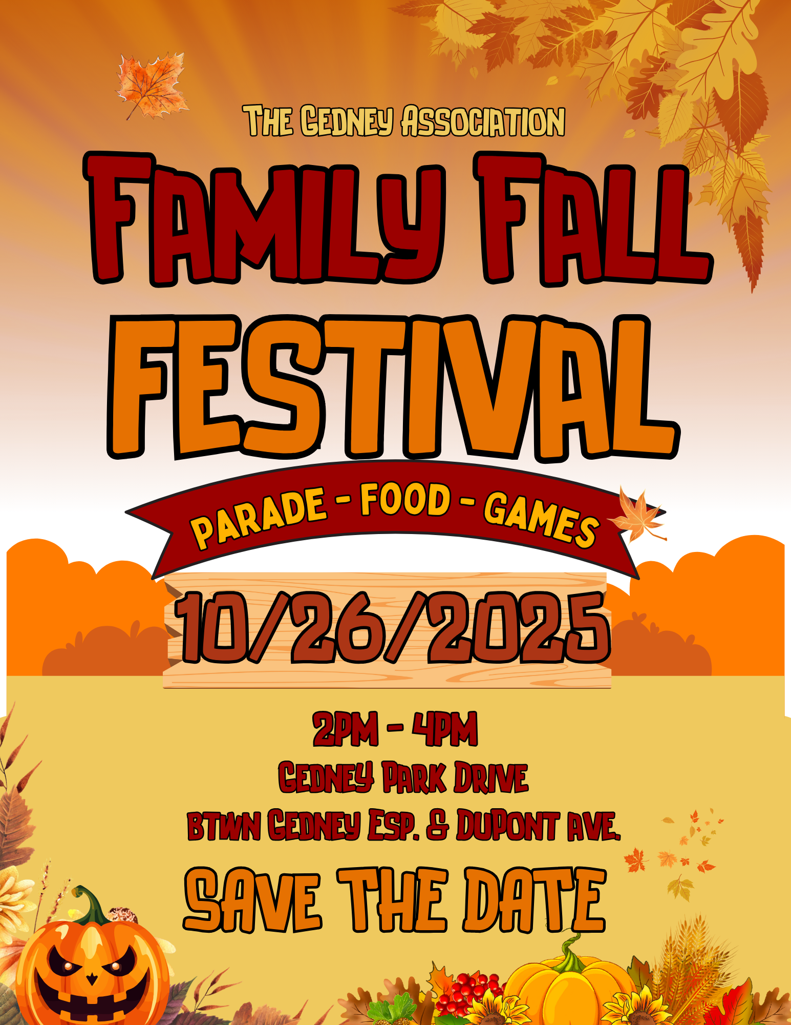 GA Fall Festival Flyer Save the Date 2025 Family Fall Festival 2024